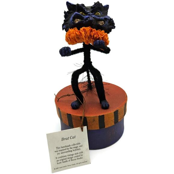 Rucus Studio Scott Smith Brat Cat Halloween Purple Black Figure Candy Box Decor - Picture 2 of 8
